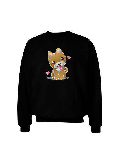 Kawaii Puppy Adult Dark Sweatshirt-Sweatshirts-TooLoud-Black-Small-Davson Sales