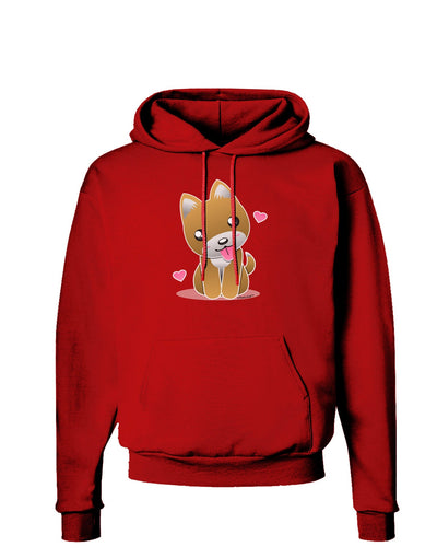 Kawaii Puppy Dark Hoodie Sweatshirt-Hoodie-TooLoud-Red-Small-Davson Sales
