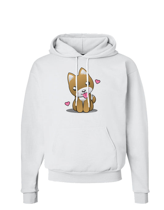 Kawaii Puppy Hoodie Sweatshirt-Hoodie-TooLoud-White-Small-Davson Sales