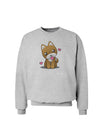 Kawaii Puppy Sweatshirt-Sweatshirts-TooLoud-AshGray-Small-Davson Sales