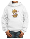 Kawaii Puppy Youth Hoodie Pullover Sweatshirt-Youth Hoodie-TooLoud-White-XS-Davson Sales