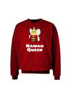 Kawaii Queen Queen Bee Adult Dark Sweatshirt-Sweatshirts-TooLoud-Deep-Red-Small-Davson Sales