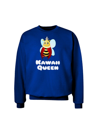 Kawaii Queen Queen Bee Adult Dark Sweatshirt-Sweatshirts-TooLoud-Deep-Royal-Blue-Small-Davson Sales