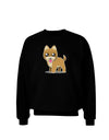 Kawaii Standing Puppy Adult Dark Sweatshirt-Sweatshirts-TooLoud-Black-Small-Davson Sales