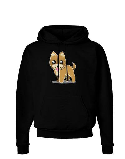 Kawaii Standing Puppy Dark Hoodie Sweatshirt-Hoodie-TooLoud-Black-Small-Davson Sales