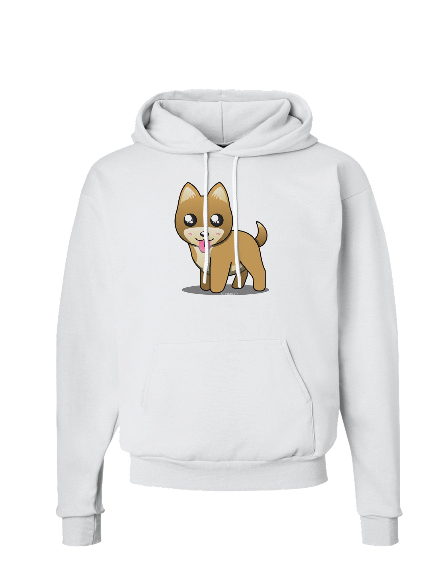 Kawaii Standing Puppy Hoodie Sweatshirt-Hoodie-TooLoud-White-Small-Davson Sales