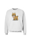 Kawaii Standing Puppy Sweatshirt-Sweatshirts-TooLoud-White-Small-Davson Sales
