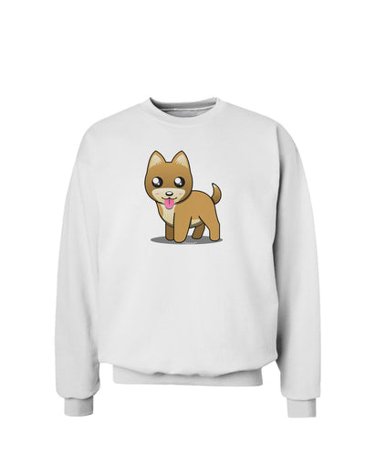 Kawaii Standing Puppy Sweatshirt-Sweatshirts-TooLoud-White-Small-Davson Sales