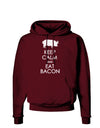 Keep Calm and Eat Bacon Dark Hoodie Sweatshirt-Hoodie-TooLoud-Maroon-Small-Davson Sales