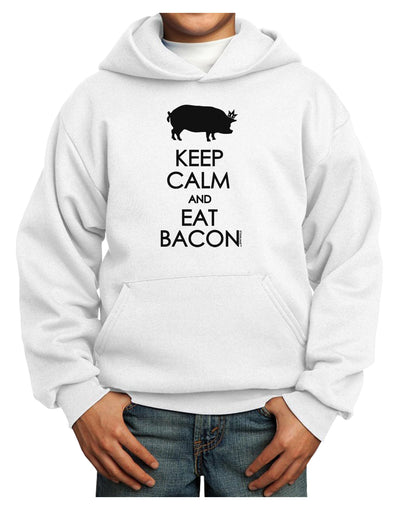 Keep Calm and Eat Bacon Youth Hoodie Pullover Sweatshirt-Youth Hoodie-TooLoud-White-XS-Davson Sales