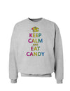 Keep Calm and Eat Candy Sweatshirt-Sweatshirts-TooLoud-Ash-Gray-Small-Davson Sales