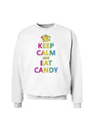 Keep Calm and Eat Candy Sweatshirt-Sweatshirts-TooLoud-White-Small-Davson Sales