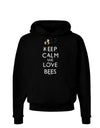 Keep Calm and Love Bees Color Dark Hoodie Sweatshirt-Hoodie-TooLoud-Black-Small-Davson Sales