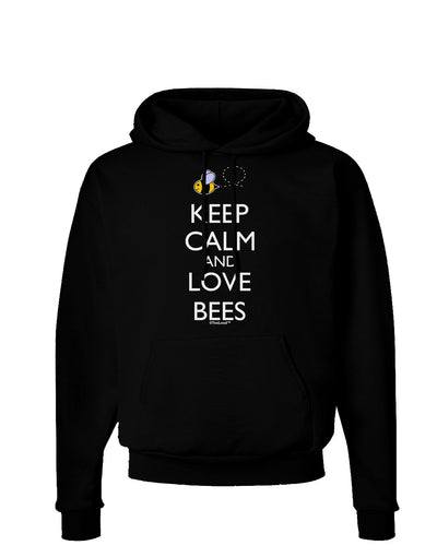 Keep Calm and Love Bees Color Dark Hoodie Sweatshirt-Hoodie-TooLoud-Black-Small-Davson Sales