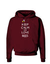 Keep Calm and Love Bees Color Dark Hoodie Sweatshirt-Hoodie-TooLoud-Maroon-Small-Davson Sales