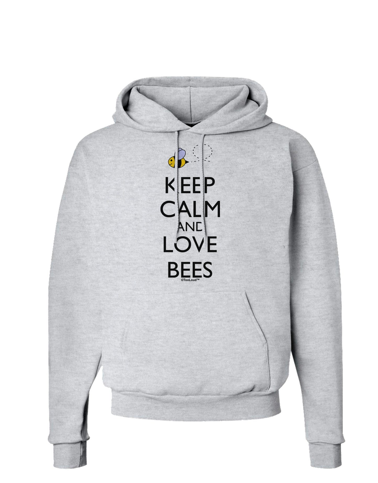 Keep Calm and Love Bees Color Hoodie Sweatshirt-Hoodie-TooLoud-AshGray-Small-Davson Sales