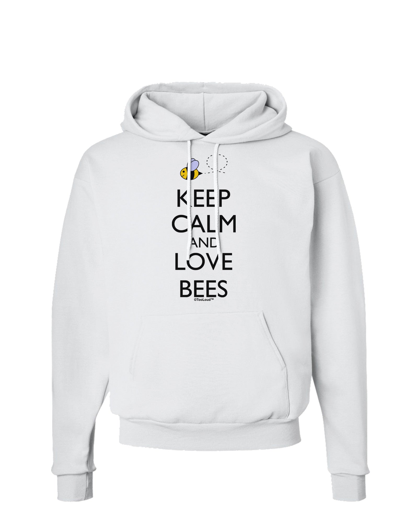 Keep Calm and Love Bees Color Hoodie Sweatshirt-Hoodie-TooLoud-White-Small-Davson Sales
