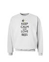 Keep Calm and Love Bees Color Sweatshirt-Sweatshirts-TooLoud-White-Small-Davson Sales