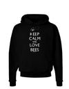 Keep Calm and Love Bees Dark Hoodie Sweatshirt-Hoodie-TooLoud-Black-Small-Davson Sales