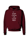 Keep Calm and Love Bees Dark Hoodie Sweatshirt-Hoodie-TooLoud-Maroon-Small-Davson Sales