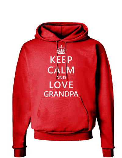 Keep Calm and Love GrandpaDark Hoodie Sweatshirt-Hoodie-TooLoud-Red-Small-Davson Sales