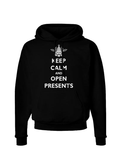 Keep Calm and Open Presents Christmas Dark Hoodie Sweatshirt-Hoodie-TooLoud-Black-Small-Davson Sales