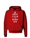 Keep Calm and Read On Dark Hoodie Sweatshirt-Hoodie-TooLoud-Red-Small-Davson Sales