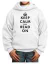 Keep Calm and Read On Youth Hoodie Pullover Sweatshirt-Youth Hoodie-TooLoud-White-XS-Davson Sales