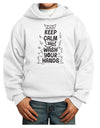Keep Calm and Wash Your Hands Youth Hoodie White Extra-Large Tooloud