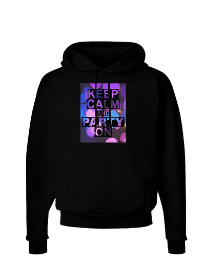 Keep Calm - Party Balloons Dark Hoodie Sweatshirt-Hoodie-TooLoud-Black-Small-Davson Sales