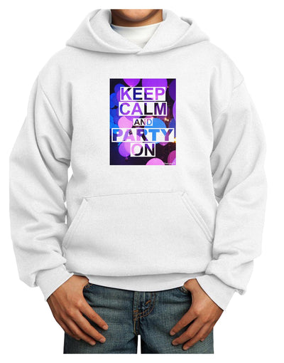 Keep Calm - Party Balloons Youth Hoodie Pullover Sweatshirt-Youth Hoodie-TooLoud-White-XS-Davson Sales