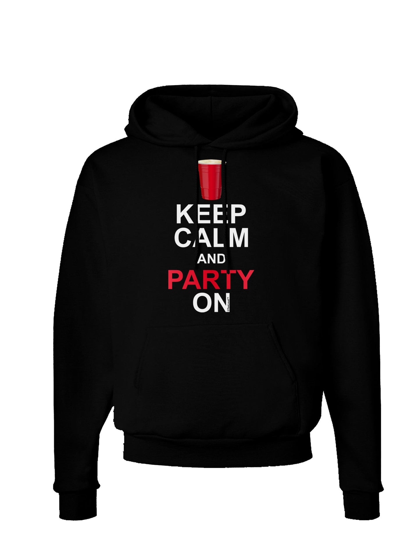 Keep Calm - Party Beer Dark Hoodie Sweatshirt-Hoodie-TooLoud-Black-Small-Davson Sales