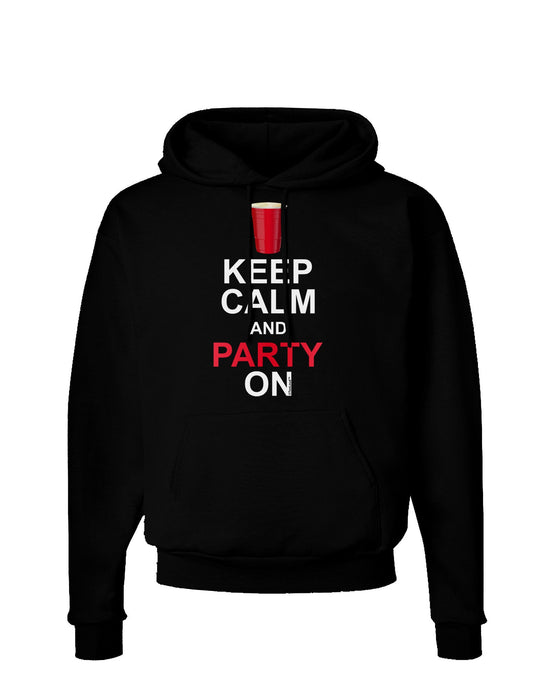 Keep Calm - Party Beer Dark Hoodie Sweatshirt-Hoodie-TooLoud-Black-Small-Davson Sales