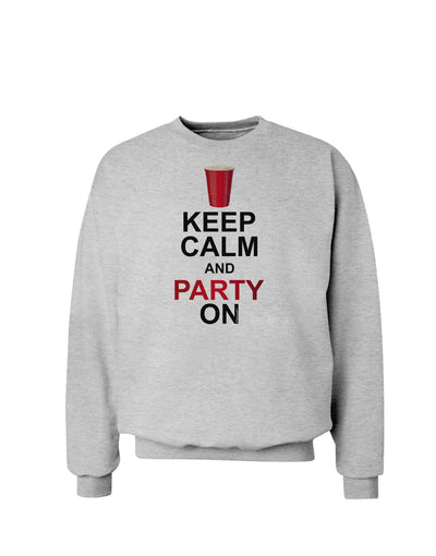 Keep Calm - Party Beer Sweatshirt-Sweatshirts-TooLoud-AshGray-Small-Davson Sales