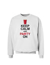 Keep Calm - Party Beer Sweatshirt-Sweatshirts-TooLoud-White-Small-Davson Sales