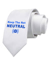 Keep the Net Neutral Printed White Necktie