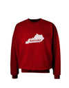 Kentucky - United States Shape Adult Dark Sweatshirt by TooLoud-Sweatshirts-TooLoud-Deep-Red-Small-Davson Sales