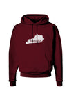 Kentucky - United States Shape Dark Hoodie Sweatshirt by TooLoud-Hoodie-TooLoud-Maroon-Small-Davson Sales