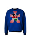 Kenya Flag Design Adult Dark Sweatshirt-Sweatshirts-TooLoud-Deep-Royal-Blue-Small-Davson Sales