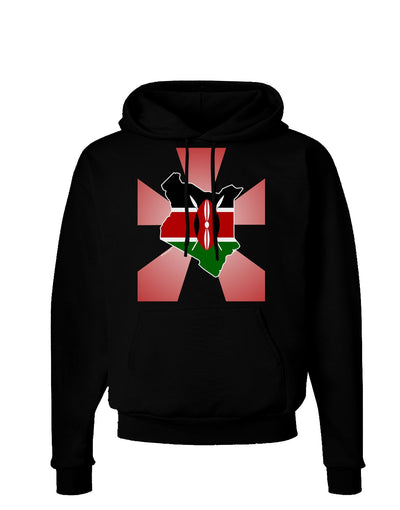 Kenya Flag Design Dark Hoodie Sweatshirt-Hoodie-TooLoud-Black-Small-Davson Sales
