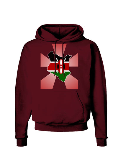 Kenya Flag Design Dark Hoodie Sweatshirt-Hoodie-TooLoud-Maroon-Small-Davson Sales
