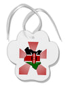 Kenya Flag Design Paw Print Shaped Ornament-Ornament-TooLoud-White-Davson Sales