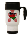 Kenya Flag Design Stainless Steel 14oz Travel Mug-Travel Mugs-TooLoud-White-Davson Sales