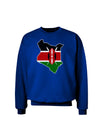 Kenya Flag Silhouette Adult Dark Sweatshirt-Sweatshirts-TooLoud-Deep-Royal-Blue-Small-Davson Sales