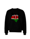 Kenya Flag Silhouette Distressed Adult Dark Sweatshirt-Sweatshirts-TooLoud-Black-Small-Davson Sales