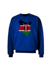 Kenya Flag Silhouette Distressed Adult Dark Sweatshirt-Sweatshirts-TooLoud-Deep-Royal-Blue-Small-Davson Sales