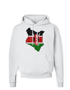 Kenya Flag Silhouette Distressed Hoodie Sweatshirt-Hoodie-TooLoud-White-Small-Davson Sales