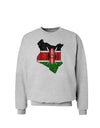 Kenya Flag Silhouette Distressed Sweatshirt-Sweatshirts-TooLoud-AshGray-Small-Davson Sales