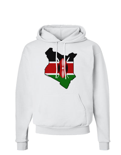 Kenya Flag Silhouette Hoodie Sweatshirt-Hoodie-TooLoud-White-Small-Davson Sales