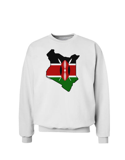 Kenya Flag Silhouette Sweatshirt-Sweatshirts-TooLoud-White-Small-Davson Sales